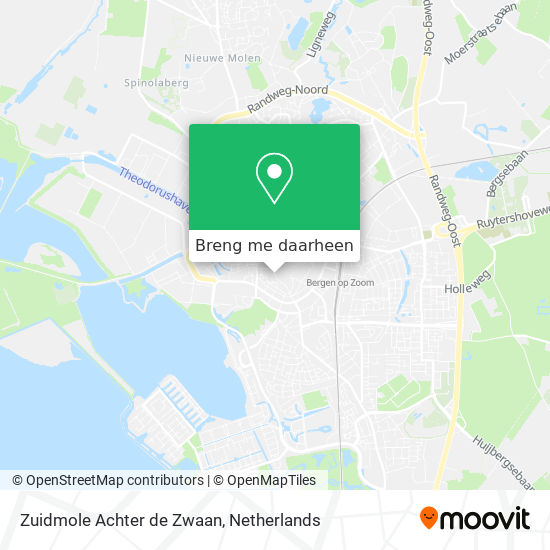 Zuidmole Achter de Zwaan kaart