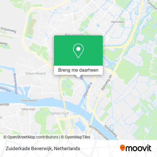 Zuiderkade Beverwijk kaart
