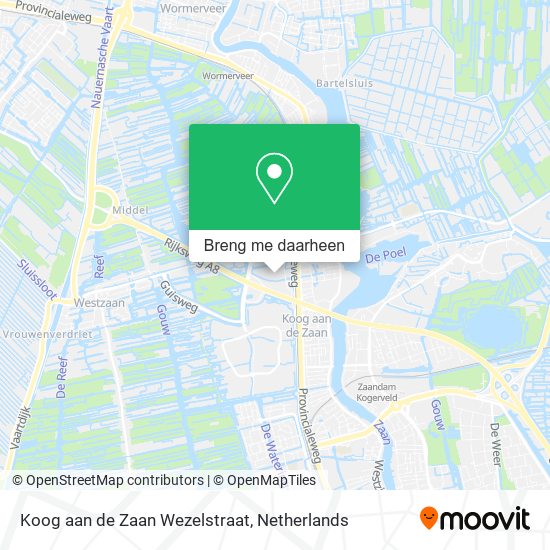 Koog aan de Zaan Wezelstraat kaart