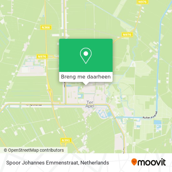 Spoor Johannes Emmenstraat kaart