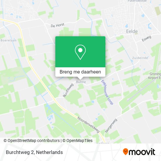 Burchtweg 2, 9496 PE Bunne kaart