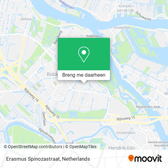 Erasmus Spinozastraat kaart