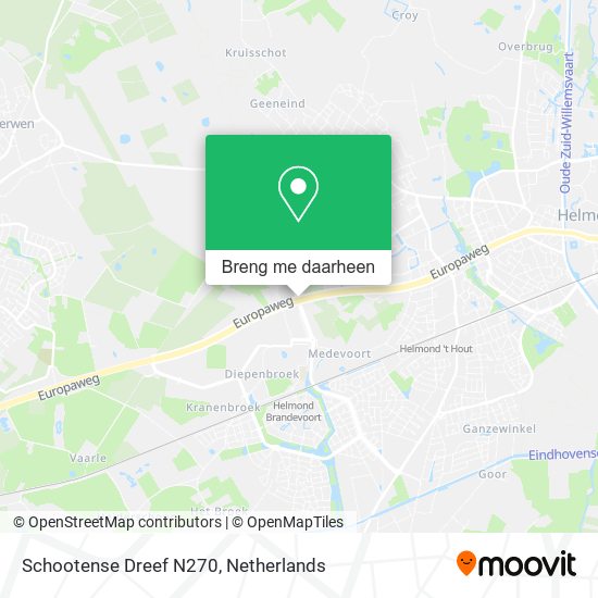 Schootense Dreef N270 kaart