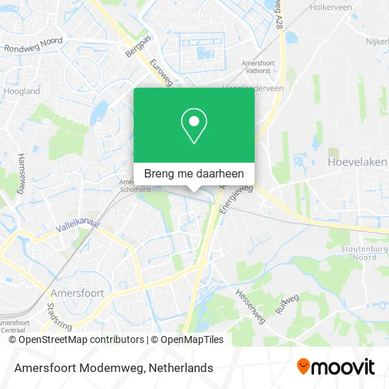 Amersfoort Modemweg kaart