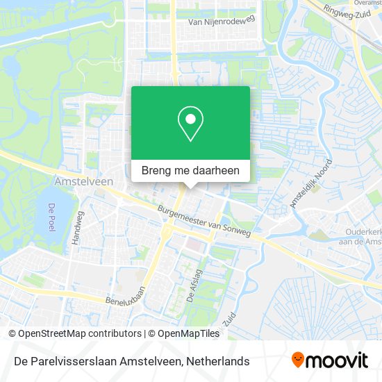 De Parelvisserslaan Amstelveen kaart