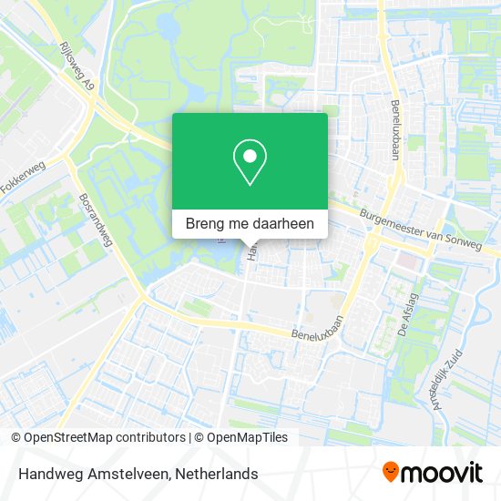 Handweg Amstelveen kaart