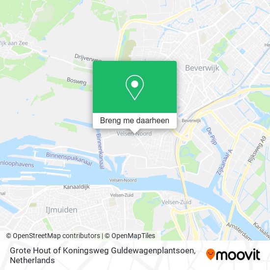 Grote Hout of Koningsweg Guldewagenplantsoen kaart