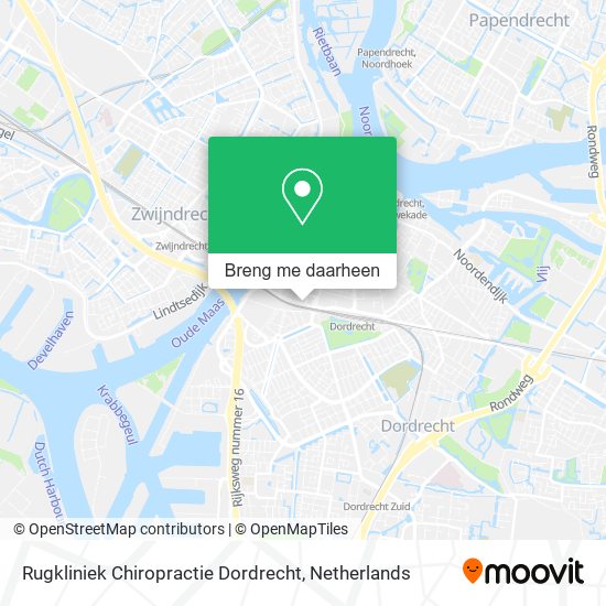 Rugkliniek Chiropractie Dordrecht kaart