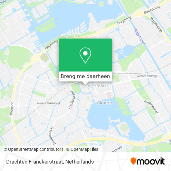 Drachten Franekerstraat kaart