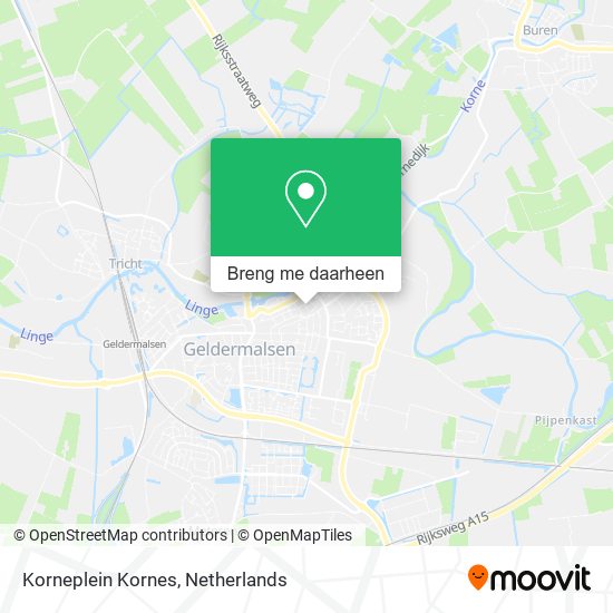 Korneplein Kornes kaart
