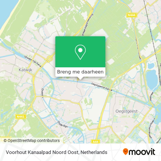 Voorhout Kanaalpad Noord Oost kaart