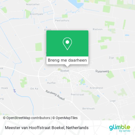 Meester van Hooffstraat Boekel kaart