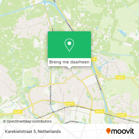 Karekietstraat 5 kaart