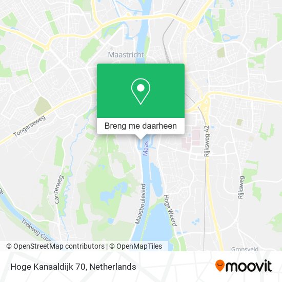 Hoge Kanaaldijk 70 kaart