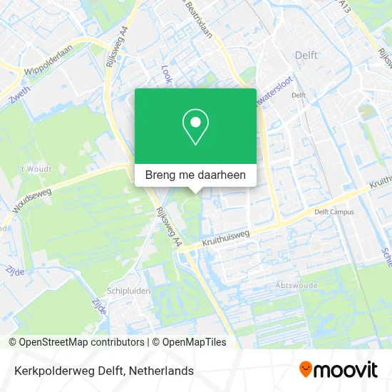 Kerkpolderweg Delft kaart