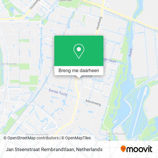 Jan Steenstraat Rembrandtlaan kaart