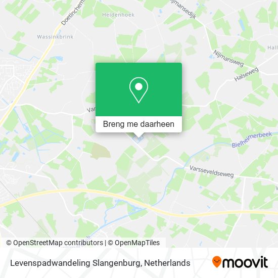 Levenspadwandeling Slangenburg kaart