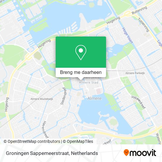 Groningen Sappemeerstraat kaart
