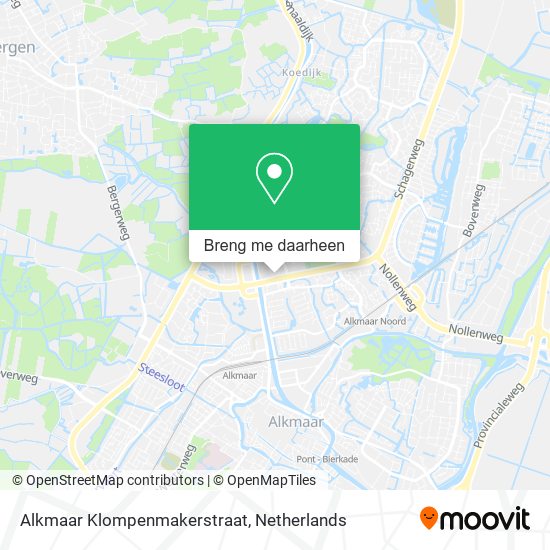 Alkmaar Klompenmakerstraat kaart