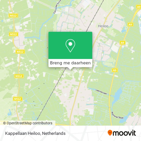 Kappellaan Heiloo kaart