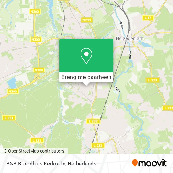 B&B Broodhuis Kerkrade kaart