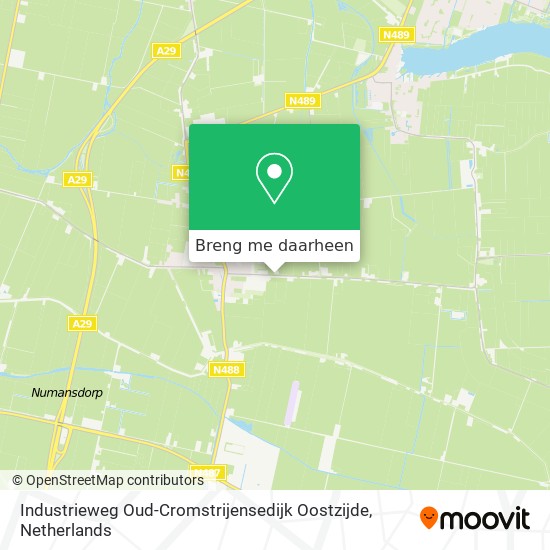 Industrieweg Oud-Cromstrijensedijk Oostzijde kaart