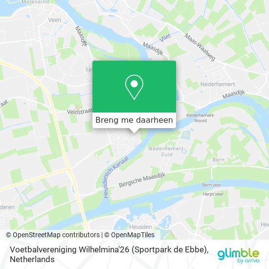 Voetbalvereniging Wilhelmina'26 (Sportpark de Ebbe) kaart