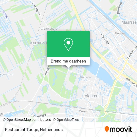 Restaurant Toetje kaart