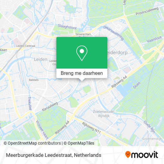 Meerburgerkade Leedestraat kaart