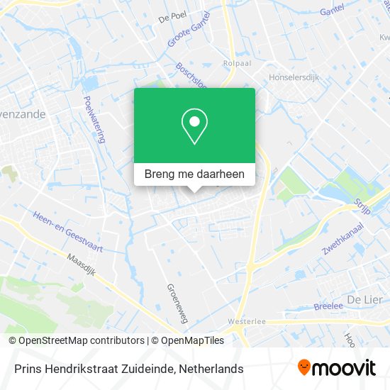 Prins Hendrikstraat Zuideinde kaart