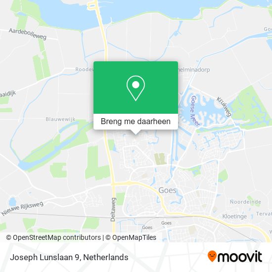Joseph Lunslaan 9 kaart