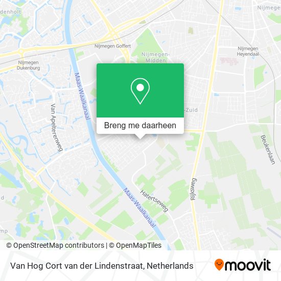 Van Hog Cort van der Lindenstraat kaart