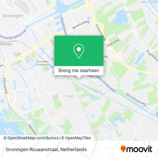 Groningen Rouaanstraat kaart