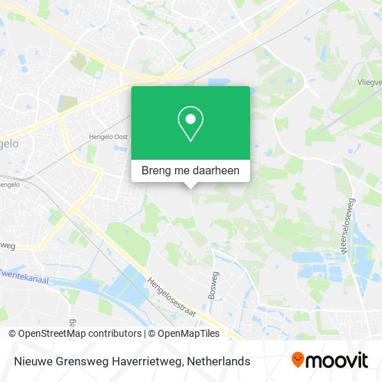 Nieuwe Grensweg Haverrietweg kaart