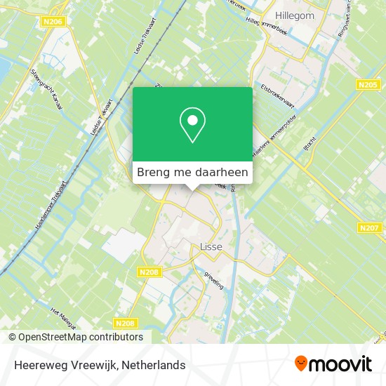 Heereweg Vreewijk kaart