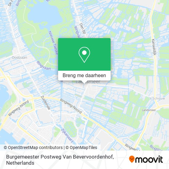Burgemeester Postweg Van Bevervoordenhof kaart