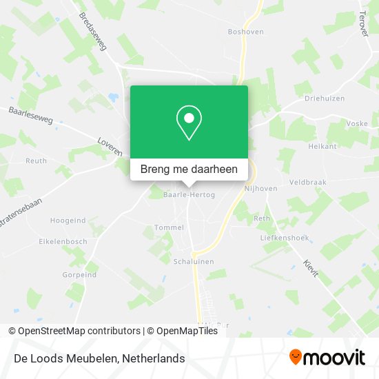 De Loods Meubelen kaart