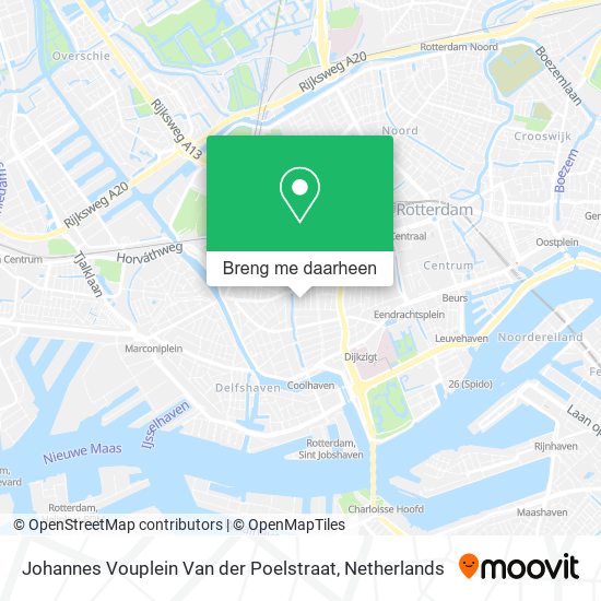 Johannes Vouplein Van der Poelstraat kaart