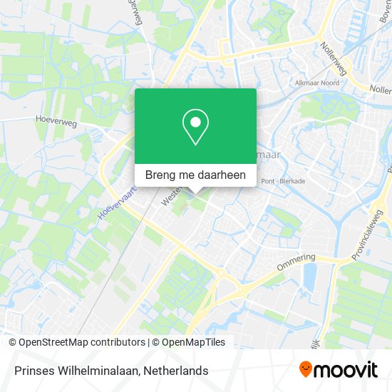 Prinses Wilhelminalaan kaart