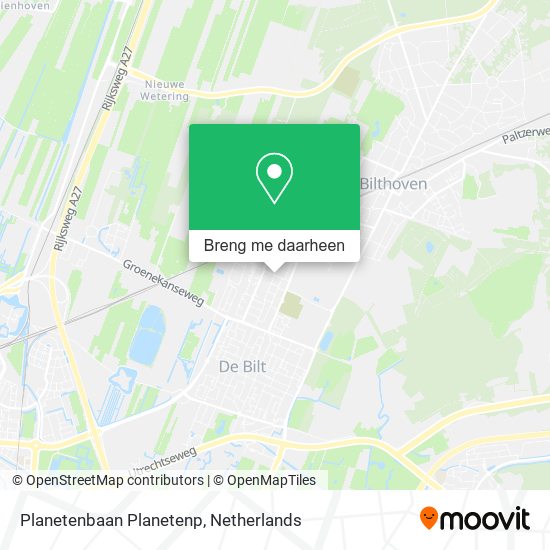 Planetenbaan Planetenp kaart
