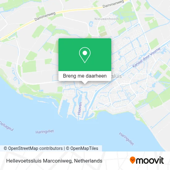 Hellevoetssluis Marconiweg kaart