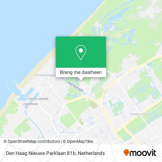 Den Haag Nieuwe Parklaan 81b kaart