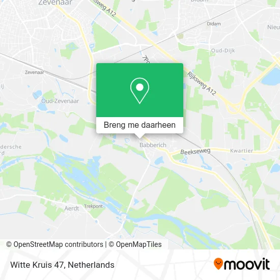 Witte Kruis 47 kaart