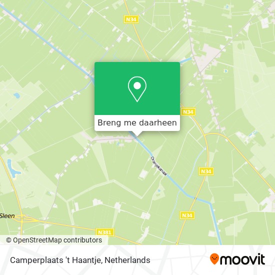 Camperplaats 't Haantje kaart