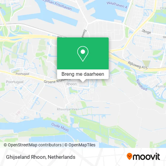 Ghijseland Rhoon kaart