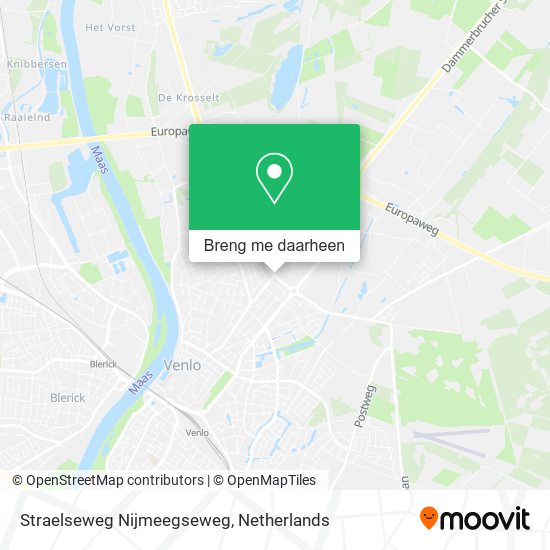 Straelseweg Nijmeegseweg kaart