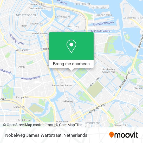 Nobelweg James Wattstraat kaart