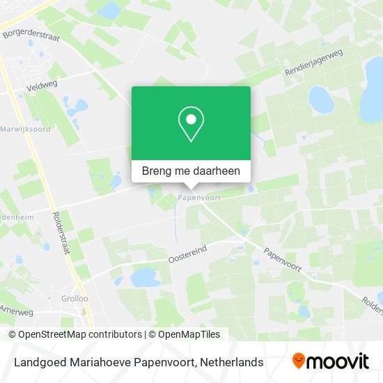 Landgoed Mariahoeve Papenvoort kaart