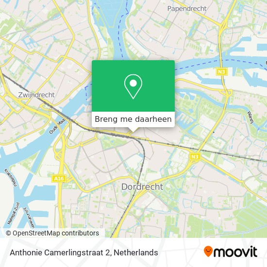 Anthonie Camerlingstraat 2 kaart