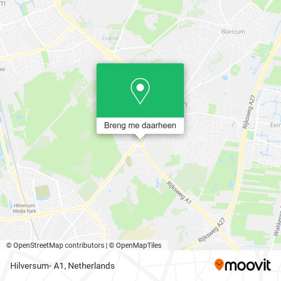 Hilversum- A1 kaart